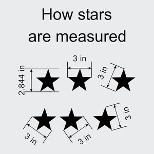 How star stickers are measured